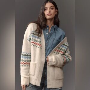 FRNCH Fairisle Cardigan Sweater